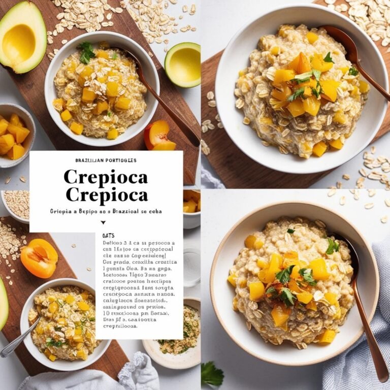 Faça uma imagem de uma receita de crepioca com aveia, e que esteja em portugues do Brasil